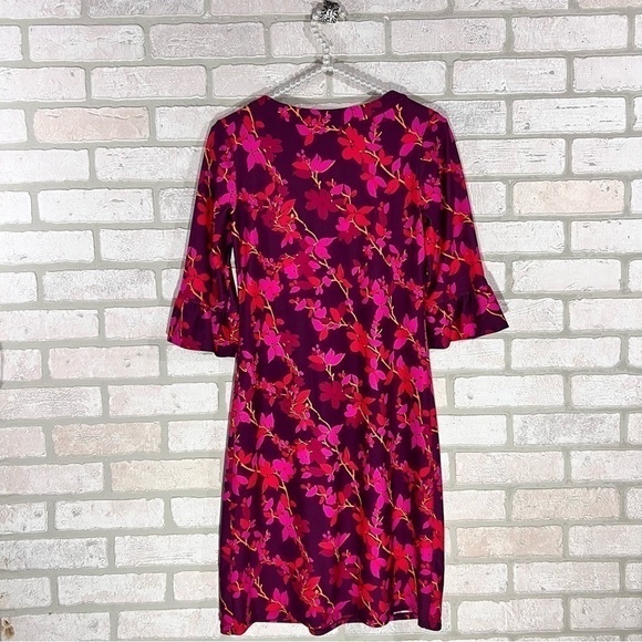 Jude Connally Nancy Floral Print Ruffle Sleeve Dress Size XS - Picture 3 of 9